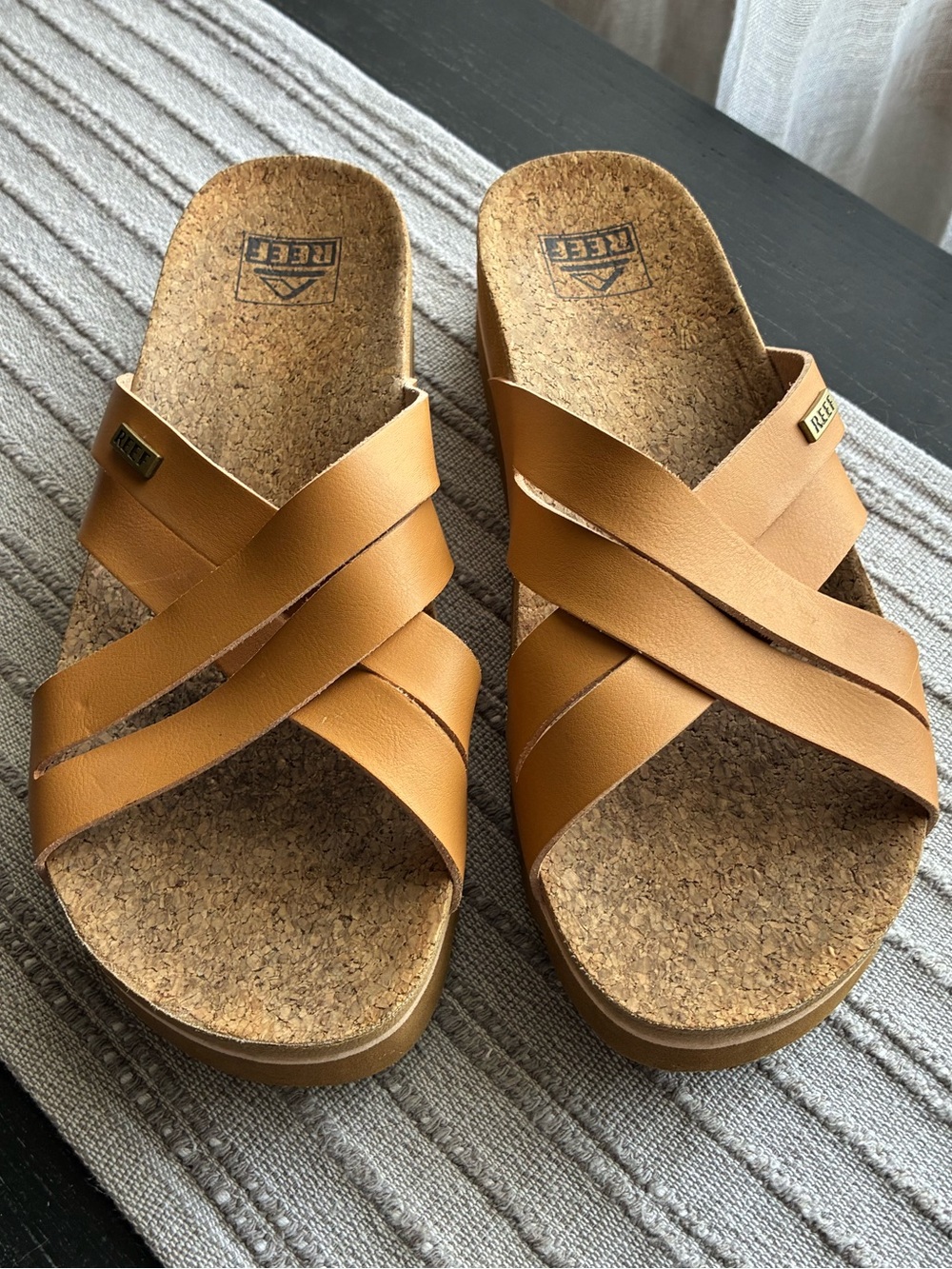 REEF platform sandals.